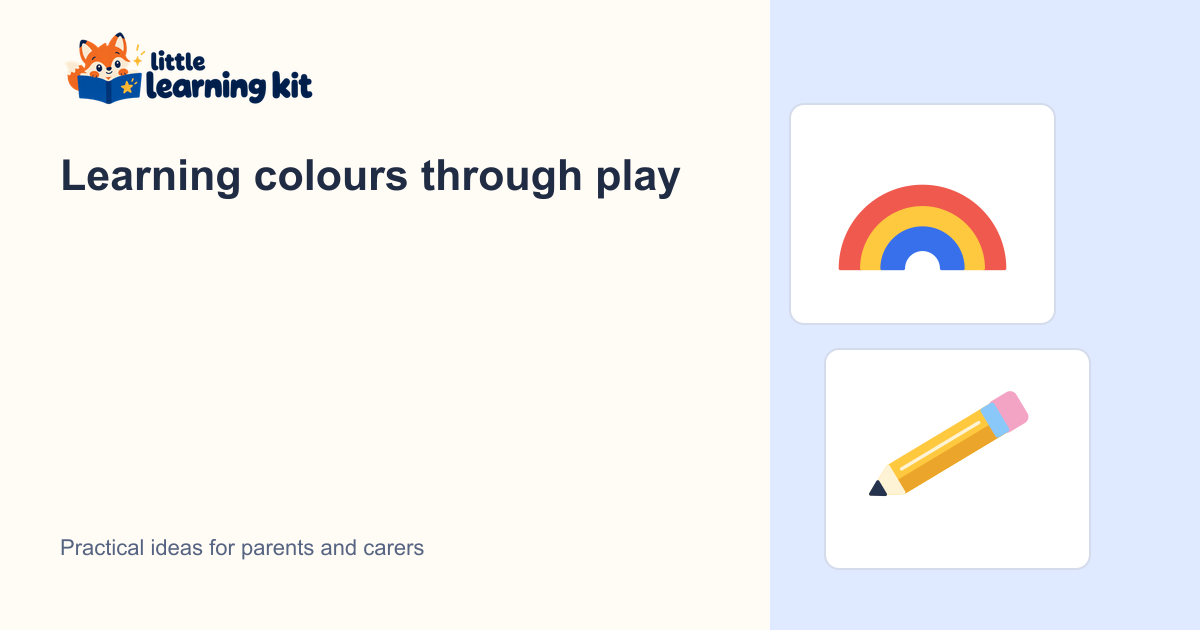 Learning colours through play — parent guide