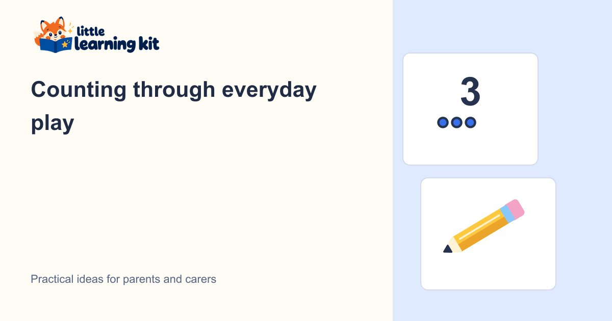 Counting through everyday play — parent guide