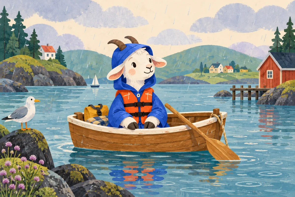 Illustration for A goat on a boat — short reading story